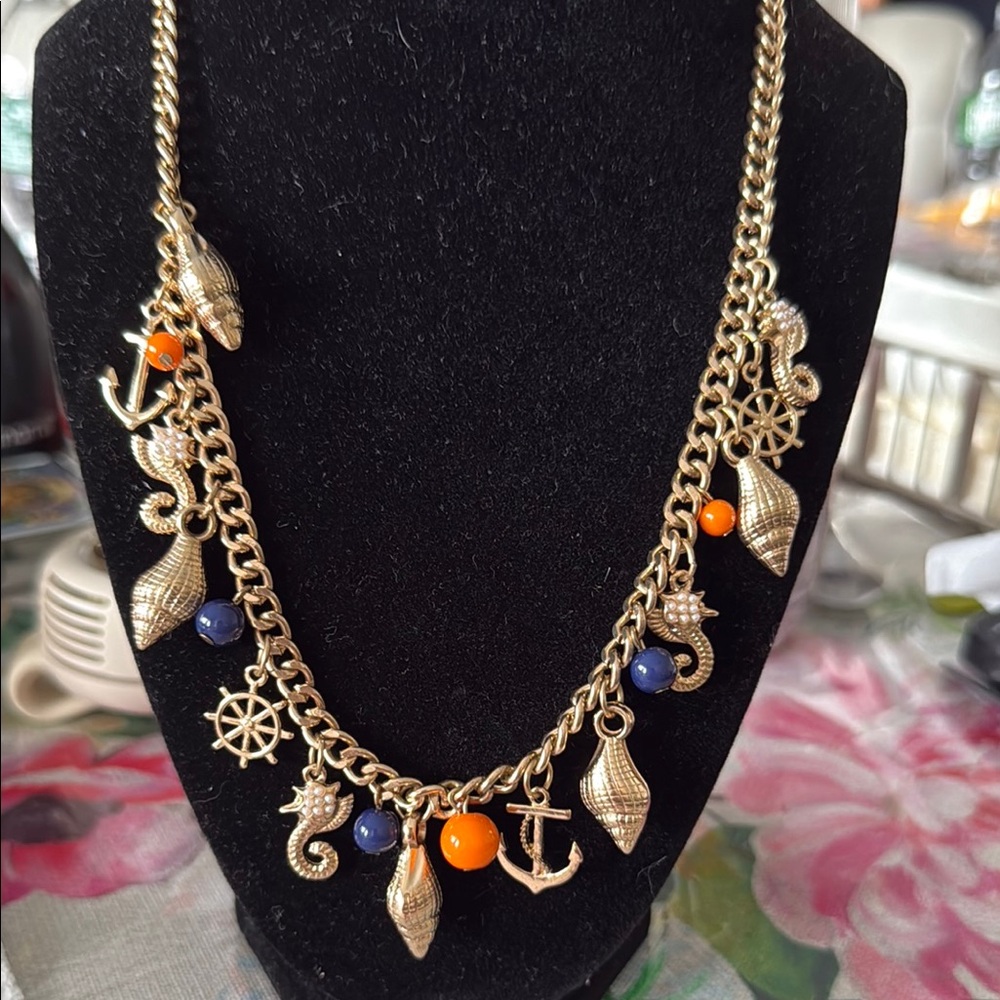 Gold Nautical Charm Necklace